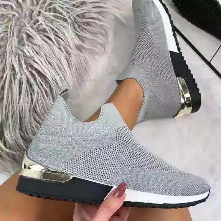 Chic Mesh Slip-On Sneakers by Sophie Laurie