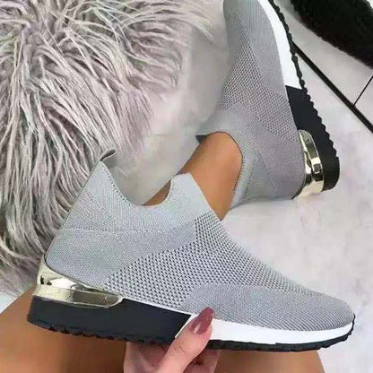 Chic Mesh Slip-On Sneakers by Sophie Laurie
