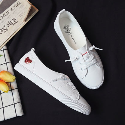 Chic Heart Slip-On Sneakers by Sophie Laurie