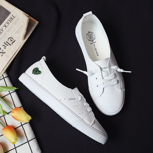 Chic Heart Slip-On Sneakers by Sophie Laurie