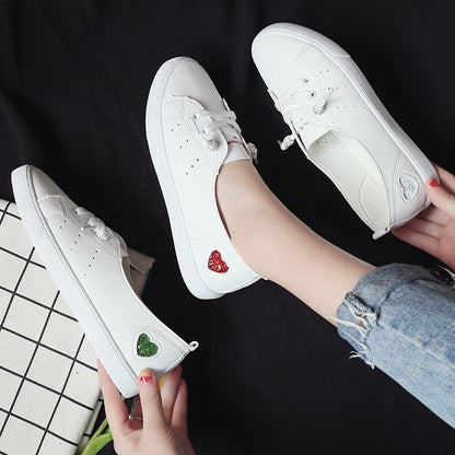 Chic Heart Slip-On Sneakers by Sophie Laurie