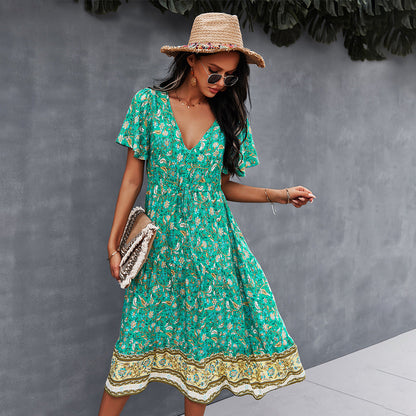 Vibrant Boho Floral Dress by Sophie Laurie