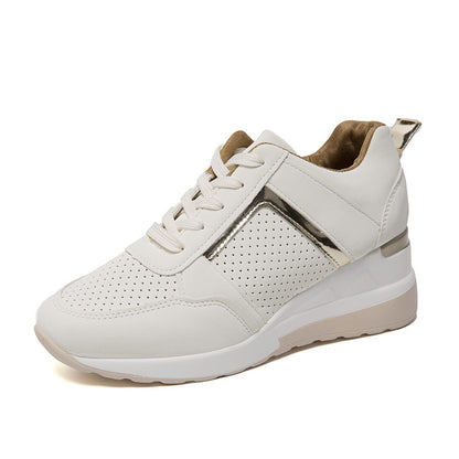Chic Platform Lace-Up Sneakers by Sophie Laurie