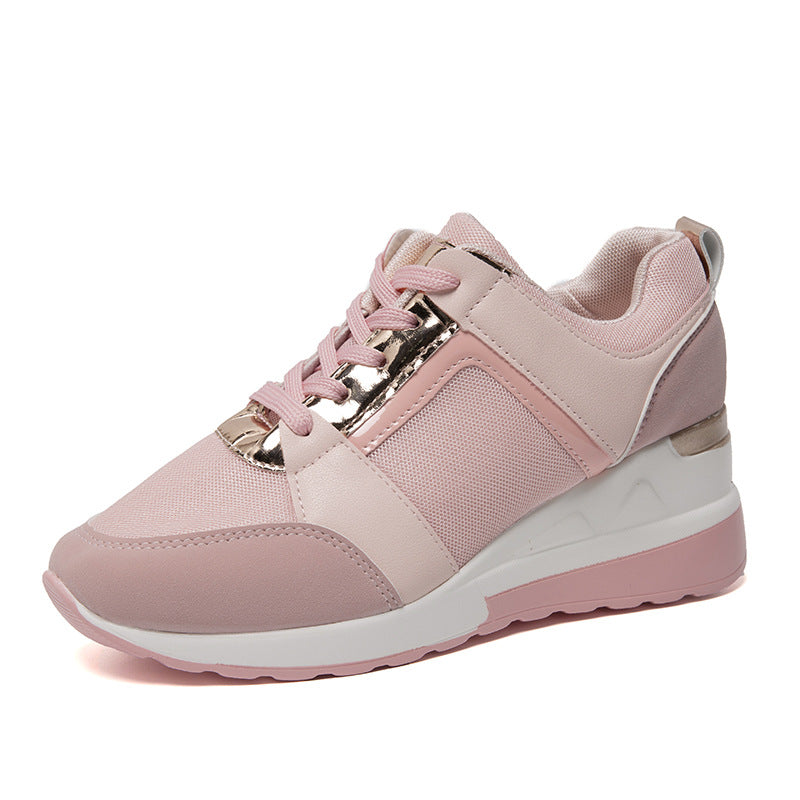 Chic Platform Lace-Up Sneakers by Sophie Laurie