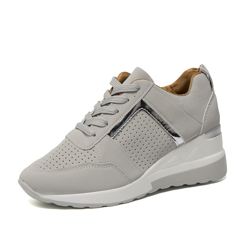 Chic Platform Lace-Up Sneakers by Sophie Laurie
