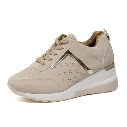 Chic Platform Lace-Up Sneakers by Sophie Laurie