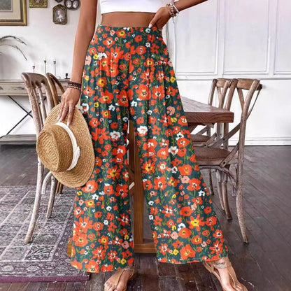 Elegant Floral High-Waisted Pants by Sophie Laurie