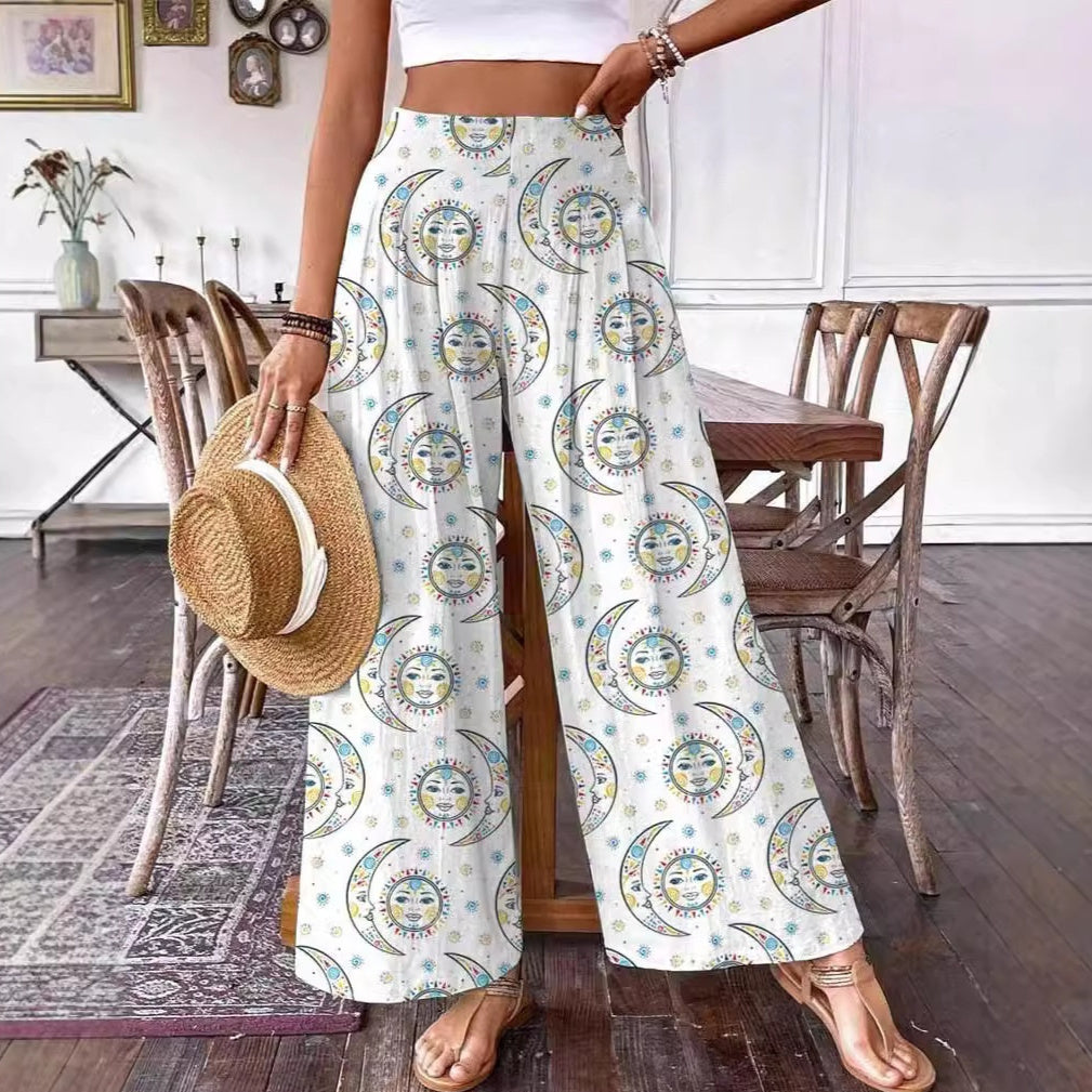 Elegant Floral High-Waisted Pants by Sophie Laurie