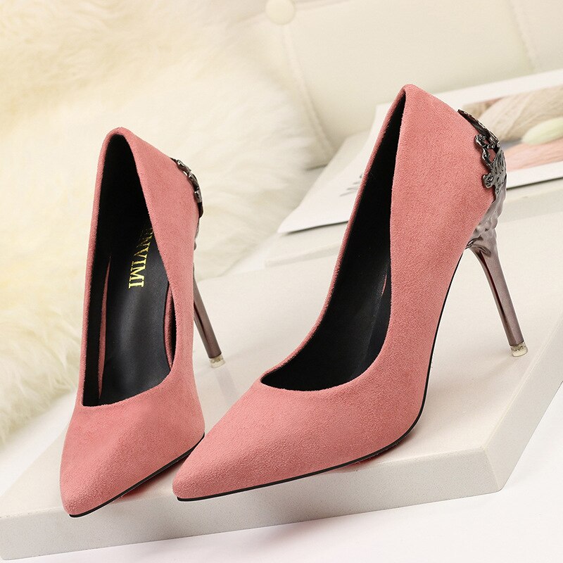 Elegant Suede High Heels by Sophie Laurie