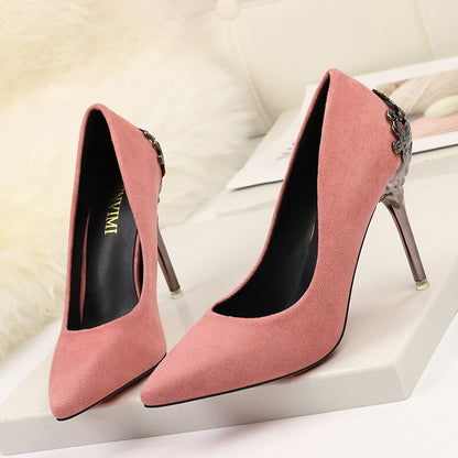 Elegant Suede High Heels by Sophie Laurie