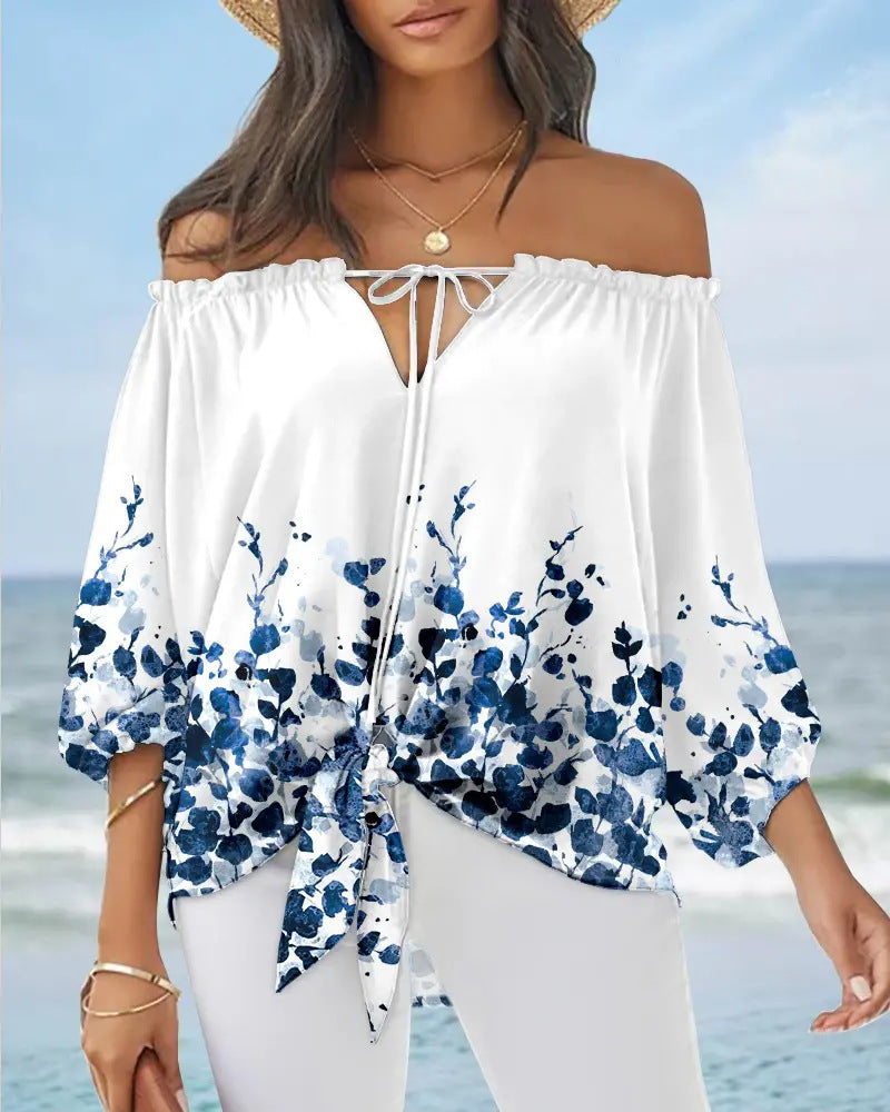 Chic Off Shoulder Printed Top Sophie Laurie