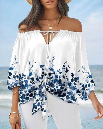 Chic Off Shoulder Printed Top Sophie Laurie