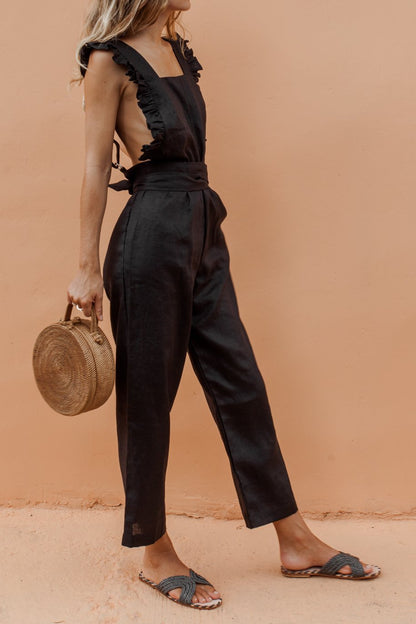 Chic Ruffle-Trim Sophie Laurie Jumpsuit