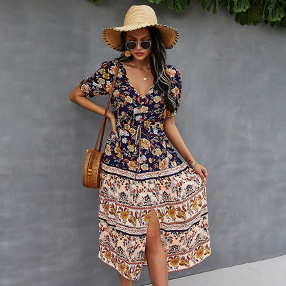 Boho Floral Printed Dress Sophie Laurie Summer Style