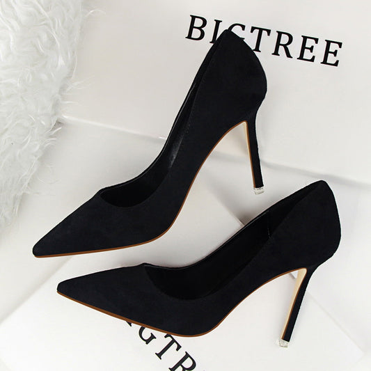 Chic Suede Pointed Heels by Sophie Laurie
