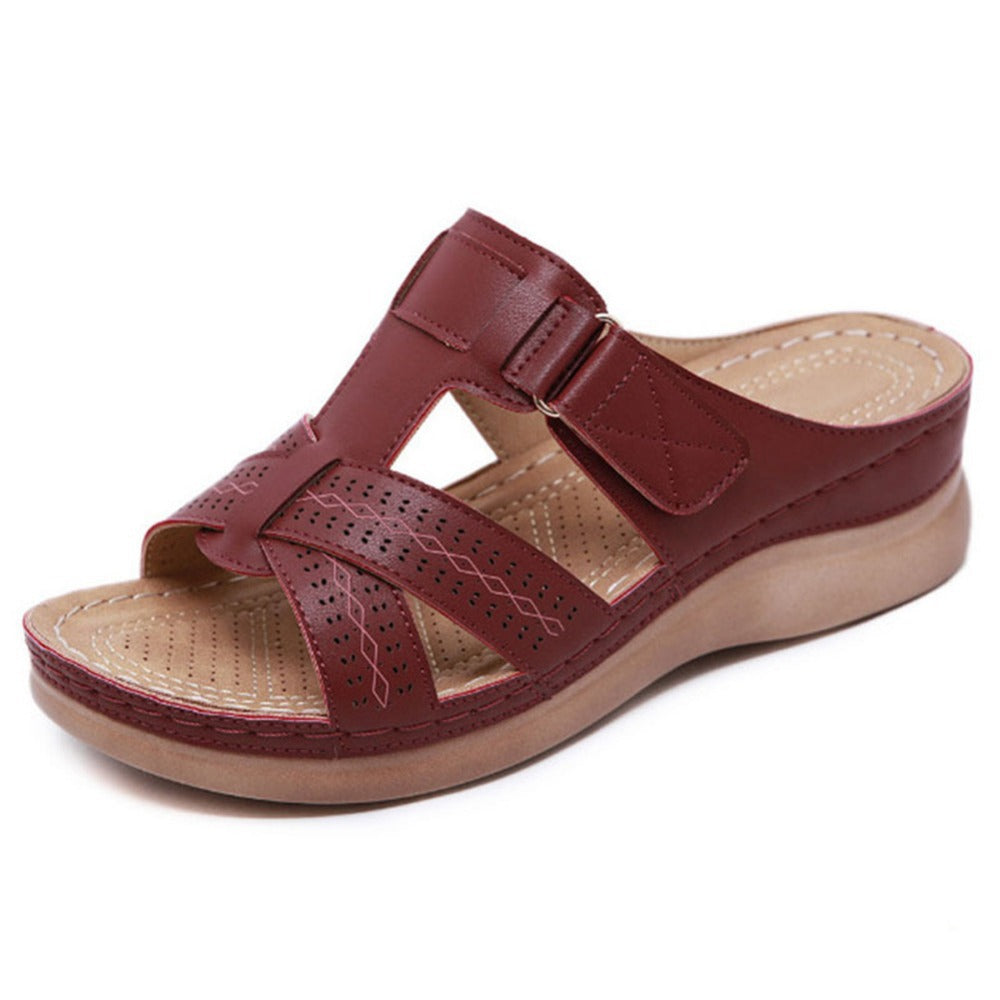 Vintage Wedge Sophie Laurie Slip-On Ladies Sandals