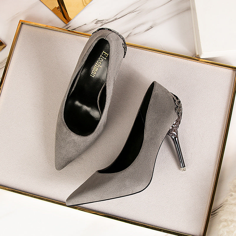 Elegant Suede High Heels by Sophie Laurie