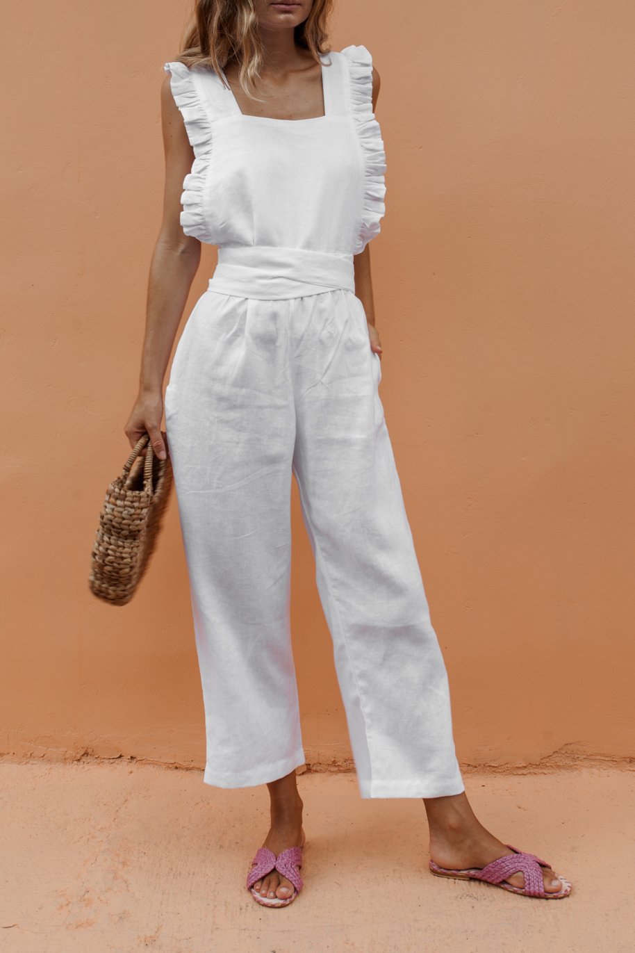 Chic Ruffle-Trim Sophie Laurie Jumpsuit