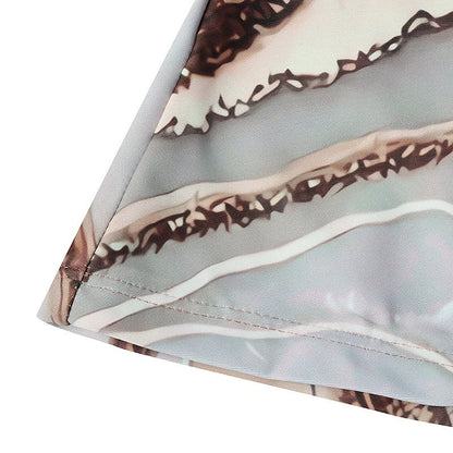 Chic Marble Sophie Laurie Split Bikini Swimsuit