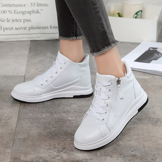 Sleek Leather Sneakers Sophie Laurie Board Shoes