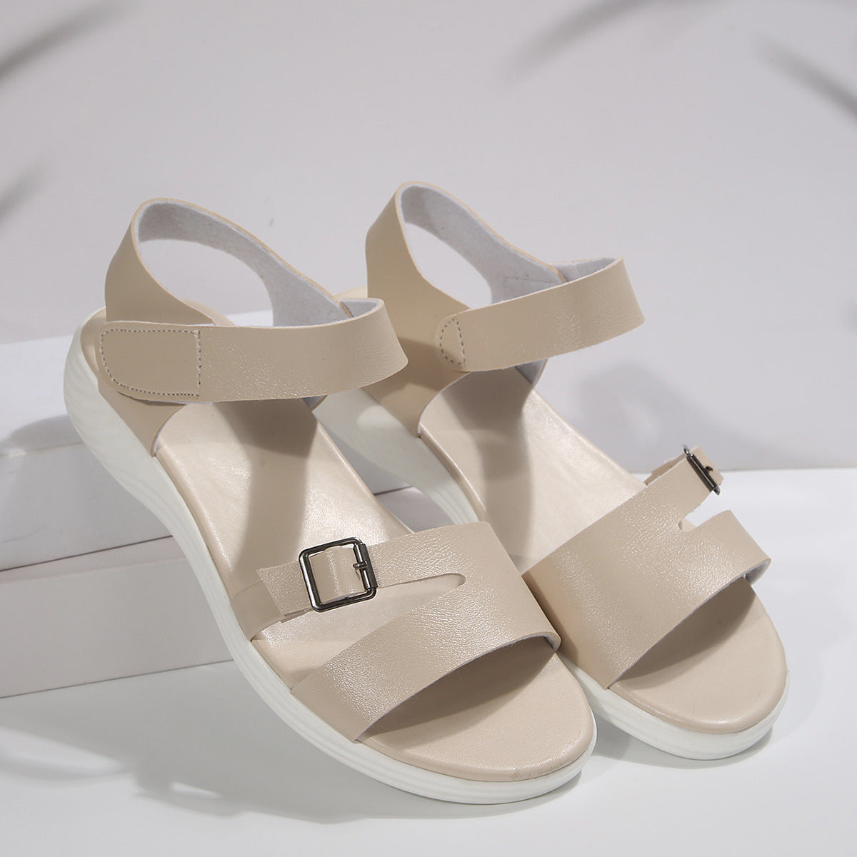 Chic Everyday Sophie Laurie Velcro Wedge Sandals