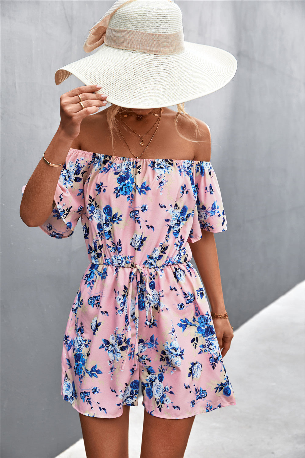 Floral Off-Shoulder Sophie Laurie Jumpsuit
