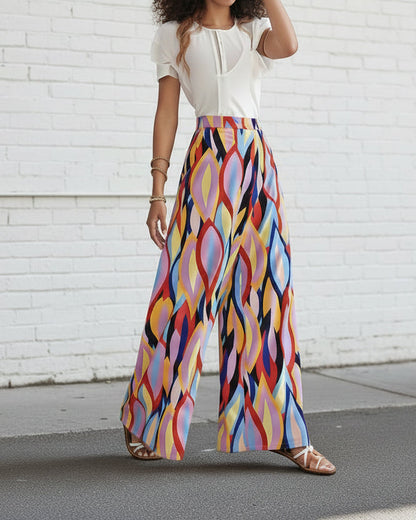 Vibrant Printed Sophie Laurie Bootcut Pants