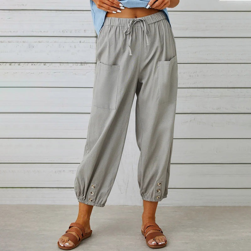 Relaxed Cotton Linen Pants Sophie Laurie