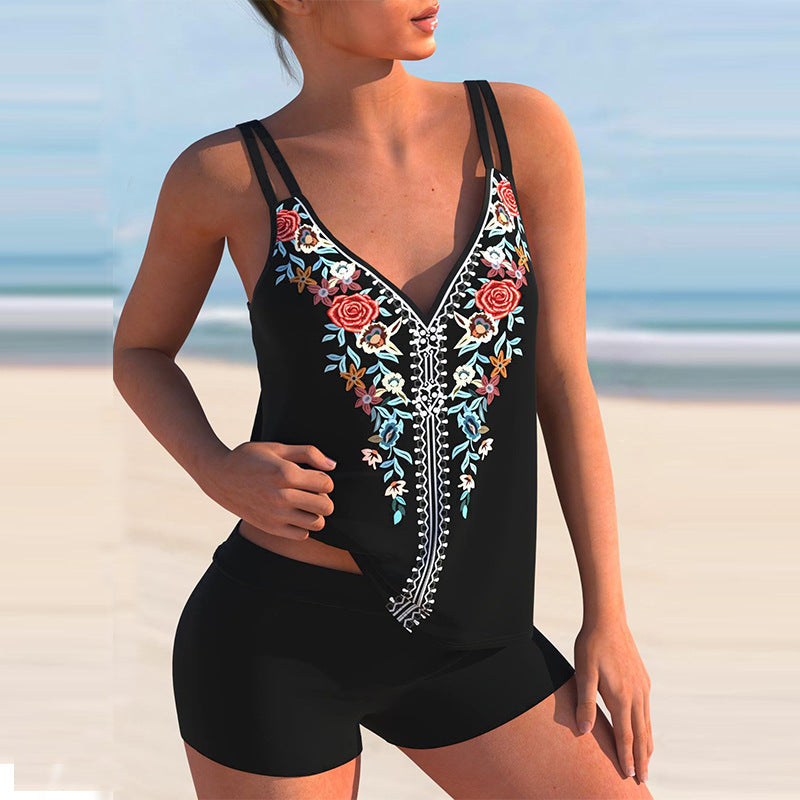 Floral Print Plus Size Bikini by Sophie Laurie