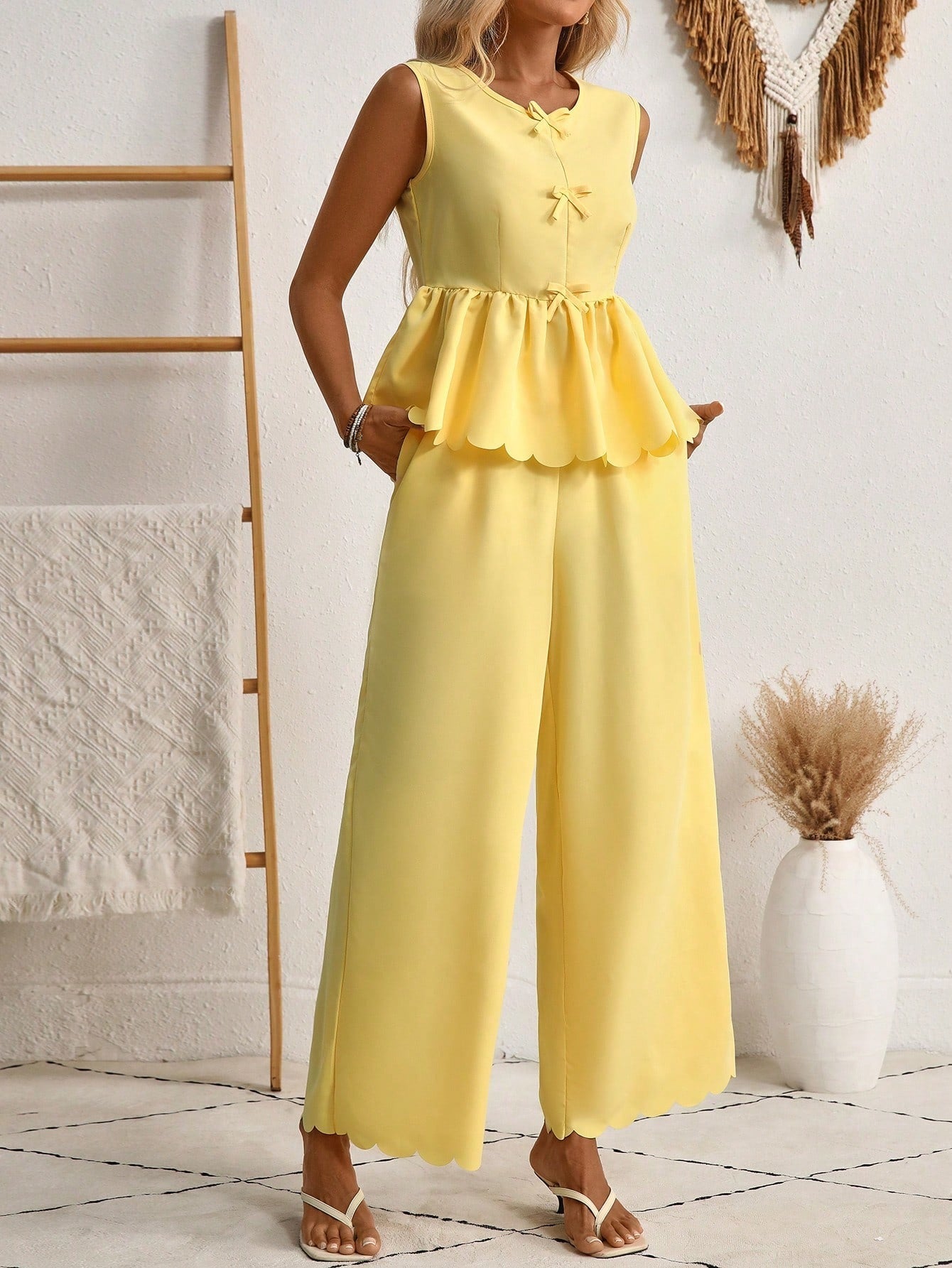 Chic Yellow Sophie Laurie Two Piece Set