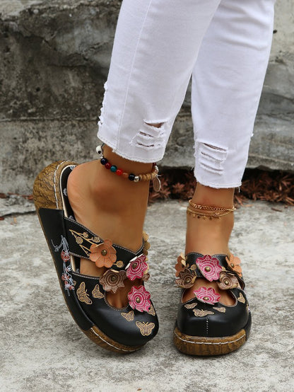 Boho Floral Sophie Laurie Round Toe Sandals
