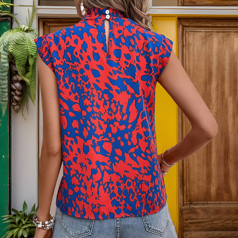 Vibrant Graffiti Print Sophie Laurie Summer Blouse