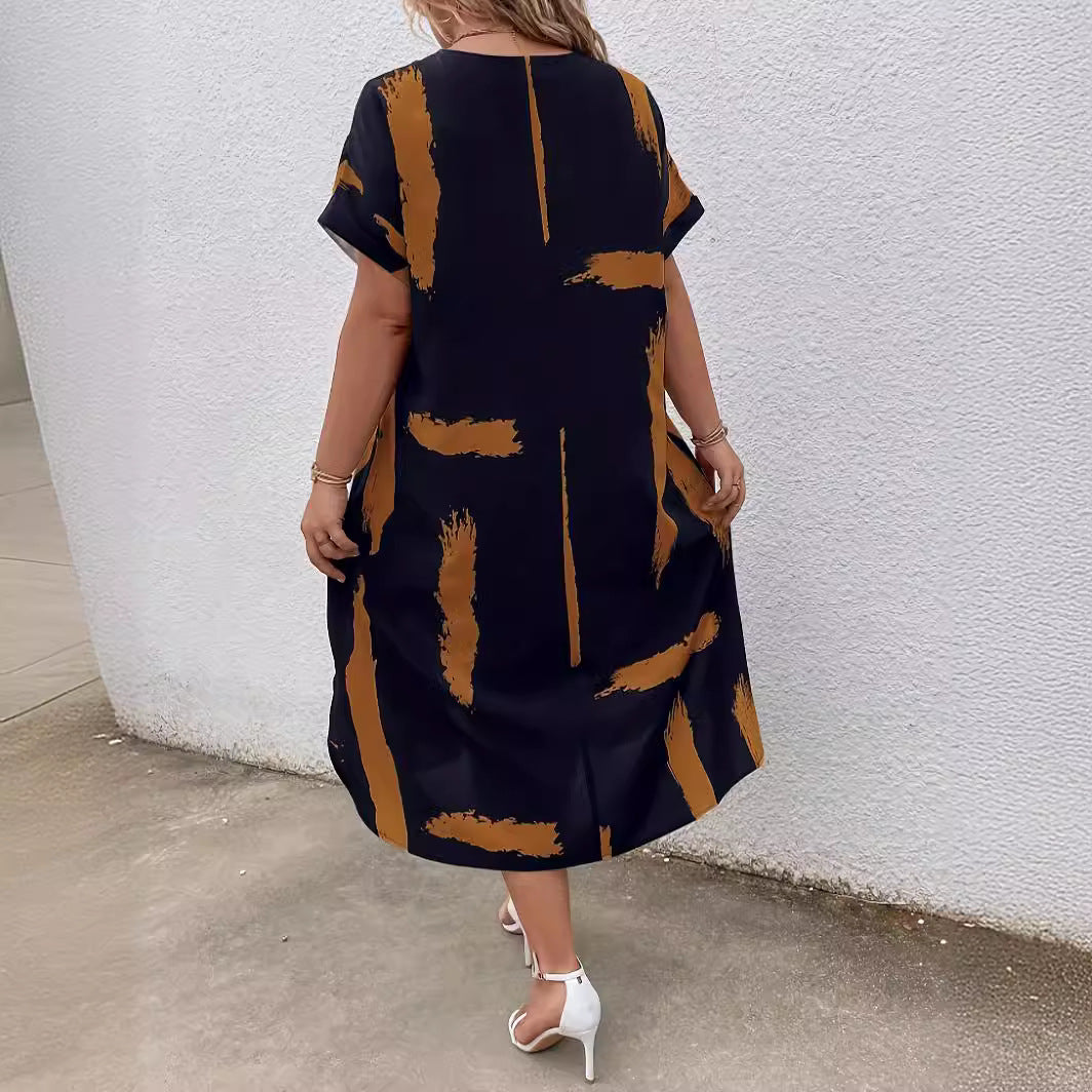 Modern Geometric Sophie Laurie Dolman Maxi Dress