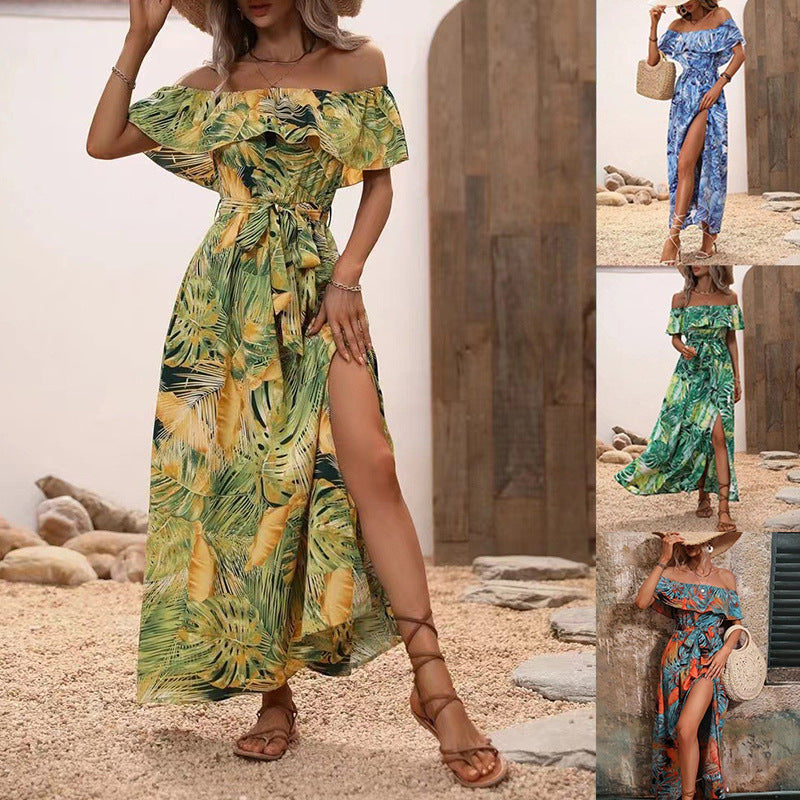 Elegant Sophie Laurie Ruffled Floral Maxi Dress