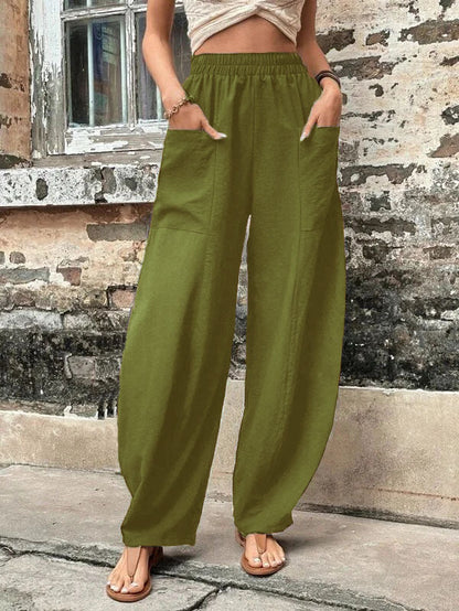 Relaxed Fit Sophie Laurie Harem Pants with Pockets