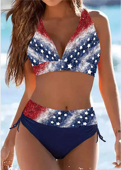 Striped High Waist Bikini by Sophie Laurie