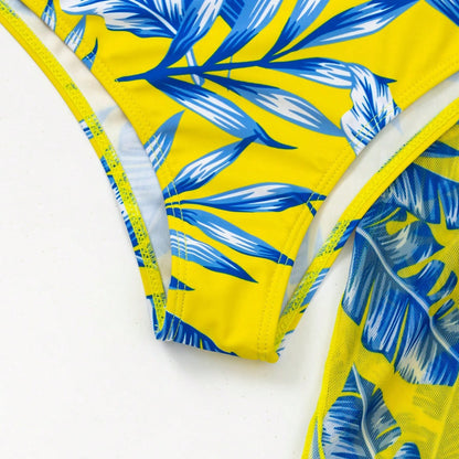Vibrant Maple Leaf High Waist Bikini by Sophie Laurie
