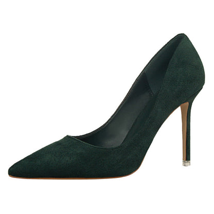 Chic Suede Pointed Heels by Sophie Laurie
