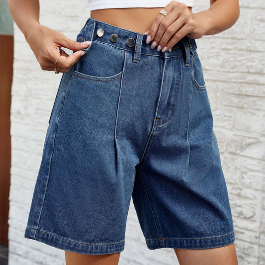 Adjustable Waist Denim Shorts Sophie Laurie Women’s