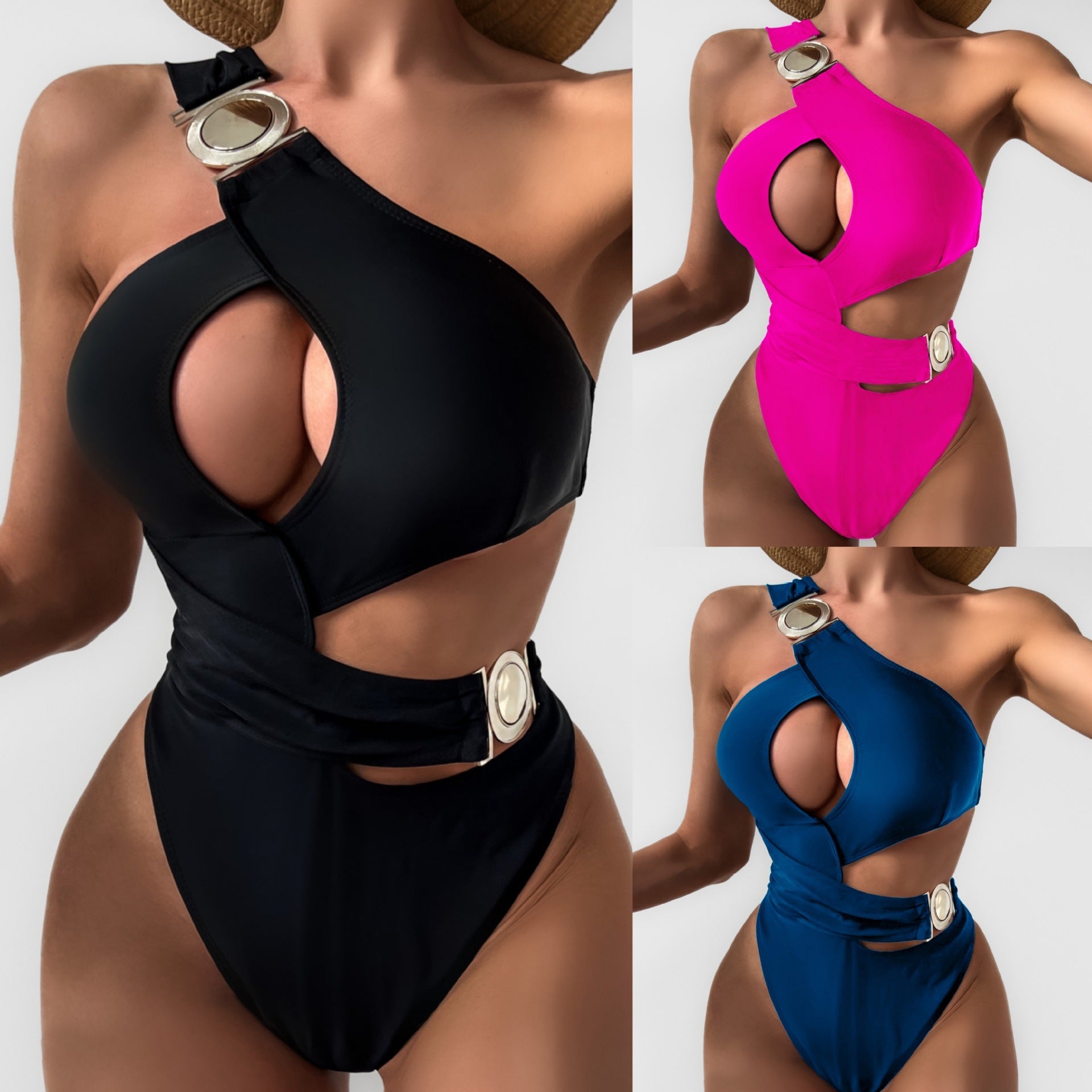 Chic One-Shoulder Sophie Laurie Cutout Bikini