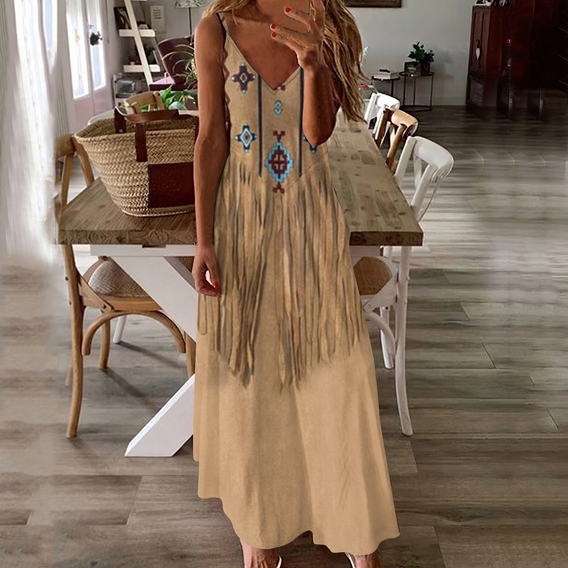 Boho Printed Sophie Laurie Summer Maxi Dress