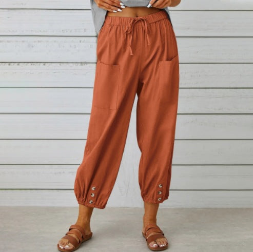 Relaxed Cotton Linen Pants Sophie Laurie