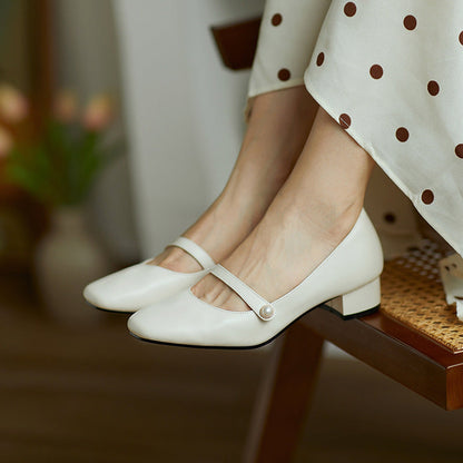 Vintage Mary Jane Thick Heel by Sophie Laurie
