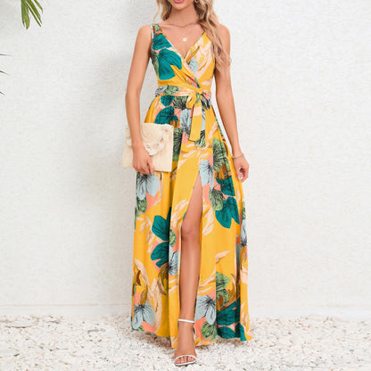Floral V-Neck Maxi Dress by Sophie Laurie