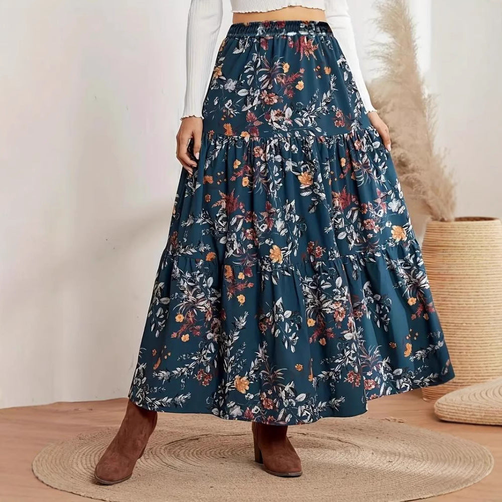Bohemian Floral Sophie Laurie Midi Skirt