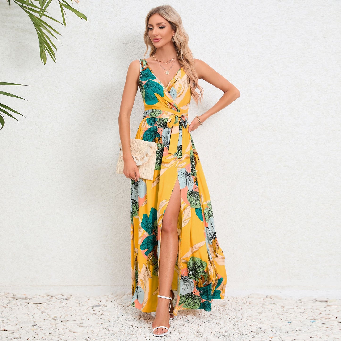 Floral V-Neck Maxi Dress by Sophie Laurie