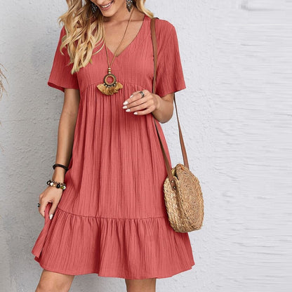 Chic Summer V-Neck Dress by Sophie Laurie