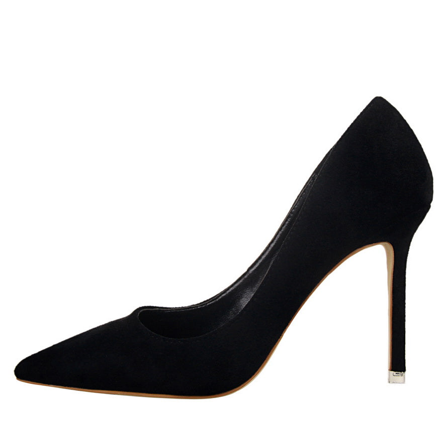 Chic Suede Pointed Heels by Sophie Laurie