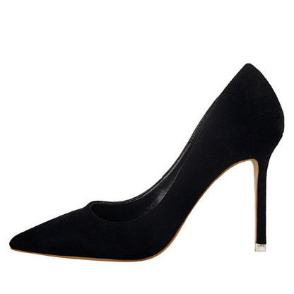 Chic Suede Pointed Heels by Sophie Laurie