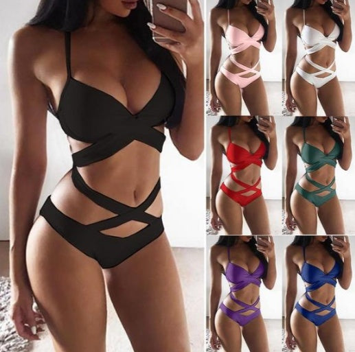 Chic Colorblock Sophie Laurie Strappy Bikini Set